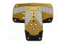NRG Innovations Chrome Gold Aluminum with Black Carbon Fiber Automatic Sport Pedal Covers - NRG Innovations PDL-450CG