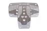 NRG Innovations Gun Metal Aluminum with Silver Carbon Fiber Automatic Sport Pedal Covers - NRG Innovations PDL-450GM