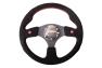 NRG Innovations 320mm Reinforced Sport Black Suede Steering Wheel with Red Stitching - NRG Innovations RST-007S