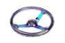 NRG Innovations 350mm MATSURI Edition Purple Acrylic Finish Steering Wheel with Neo Chrome Slitted Spokes - NRG Innovations RST-027MC-PP