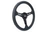 NRG Innovations 350mm Black Perforated Leather Sport Steering Wheel with Minty Fresh Miata Printed on Spokes - NRG Innovations RST-037MB-MF