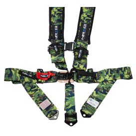 NRG Innovations SFI Approved Camouflage 5-Point Padded Racing Seat Belt Harness