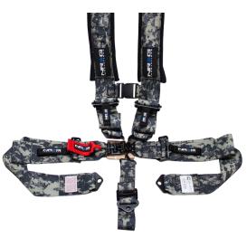   NRG Innovations SFI Approved Digital Camo Gray 5-Point Padded Racing Seat Belt Harness