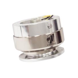 NRG Innovations Gen 2 SFI Certified Quick Release Hub in Shinny Silver Body, Brushed Silver Ring