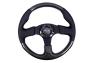 NRG Innovations 315mm Black Perforated Leather and Carbon Fiber Steering Wheel with Black Stitching - NRG Innovations ST-310CFBS