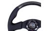 NRG Innovations 315mm Black Perforated Leather and Carbon Fiber Steering Wheel with Black Stitching - NRG Innovations ST-310CFBS