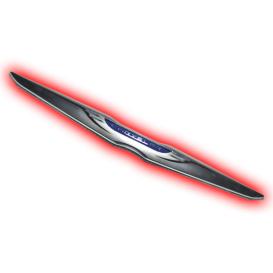 Red Illuminated LED Sleek Rear "Wing" Emblem