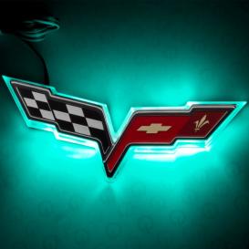 Oracle Lighting "Corvette" Aqua Dual Intensity LED Illuminated Emblem