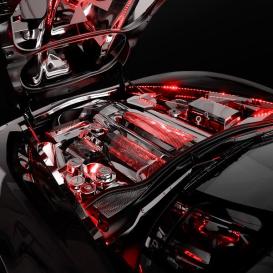 Red 48" Engine Bay LED Lighting Kit