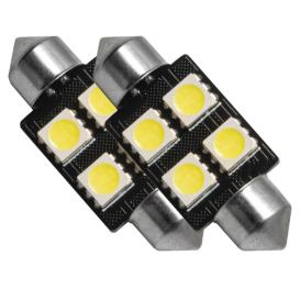 37mm 4 LED 3-Chip Festoon Bulbs (Pair) - Cool White