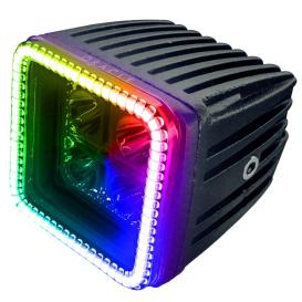 Off-Road 3" 20W Square Spotlight with ColorSHIFT Halos