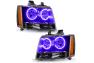 Oracle Lighting Headlights with LED UV/Purple Halos Pre-Installed - Oracle Lighting 7008-007