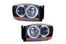 Oracle Lighting Black Headlights with LED White Halos Pre-Installed - Oracle Lighting 7033-001