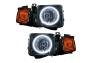 Oracle Lighting Combo Headlights with LED White Halos Pre-Installed - Oracle Lighting 7133-001