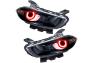 Oracle Lighting Black Headlights with LED Red Halos Pre-Installed - Oracle Lighting 7142-003