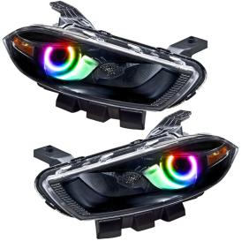 Oracle Lighting Black Headlights with LED ColorSHIFT Halos Pre-Installed