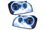 Oracle Lighting Chrome Headlights with LED Blue Halos Pre-Installed - Oracle Lighting 7157-002