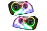 Oracle Lighting Chrome Headlights with LED ColorSHIFT WIFI Halos Pre-Installed - Oracle Lighting 7157-331