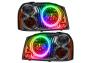 Oracle Lighting Headlights with LED ColorSHIFT Simple Dual Halos Pre-Installed - Oracle Lighting 7178-504