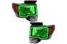 Oracle Lighting Chrome Headlights with LED Green Halos Pre-Installed - Oracle Lighting 7187-004