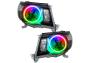 Oracle Lighting Black Headlights with LED ColorSHIFT No Controller Halos Pre-Installed - Oracle Lighting 8161-334