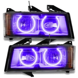 Headlights with LED UV/Purple Halos Pre-Installed