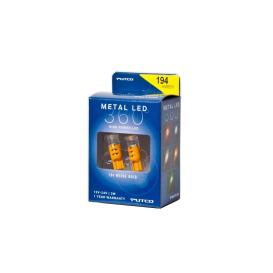194 Amber Metal 360 LED Bulbs - Pair