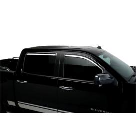  2014-2018 Chevrolet Silverado Putco Element Tape-On Chrome Front and Rear Window Visors