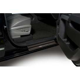 Putco Black Platinum Cargo Door Sill Protector Set w/ Chevrolet Logo