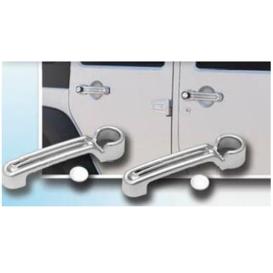 QAA 6-Pc Chrome Plated ABS Plastic Door Handle Cover Kit Set with Rear Door