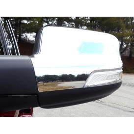 2-Pc Chrome Plated ABS Plastic Mirror Cover Set Top Half Only