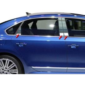  2012-2019 Volkswagen Passat QAA 6-Pc Stainless Steel Pillar Post Trim