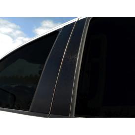 QAA 4-Pc Brushed Matte Black Aluminum Pillar Post Trim