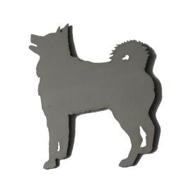   QAA 2-Pc Stainless Steel Husky Dog Decal