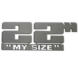   QAA 2-Pc Stainless Steel 22" My Size Decal