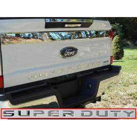 QAA 10-Pc Stainless Steel SUPER DUTY Tailgate Letter Insert Rear