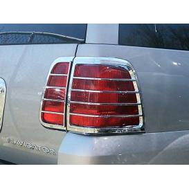 4-Pc Chrome Plated ABS Plastic Tail Light Bezels
