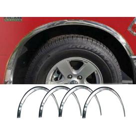 4-Pc Molded Stainless Steel Wheel Well Fender Trim Molding