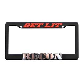   Recon Black GET LIT License Plate Frame