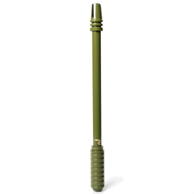 Olive Drab/Army Green Aluminum AR-15 Rifle Barrel Antenna w/ 3-Pronged Flash Hider Tip
