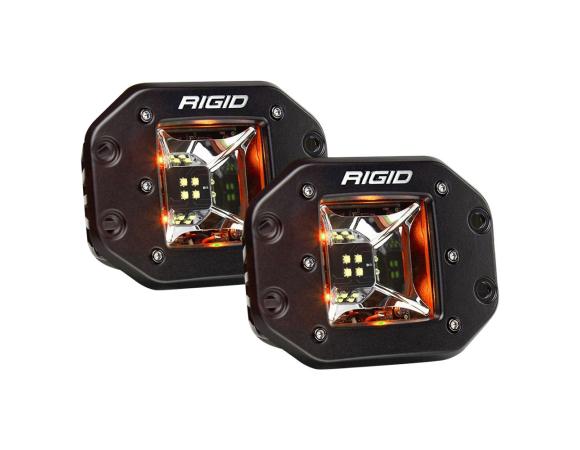 Rigid Radiance 3in Amber Backlight - Flush Mount - Pair - Rigid 68214