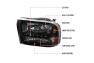 Spec-D Tuning Black 1 Piece Style Euro Headlights - Spec-D Tuning 2LH-F250991PCJM-RS