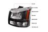 Spec-D Tuning Black Crystal Headlights - Spec-D Tuning 2LH-SIV03JM-ABM