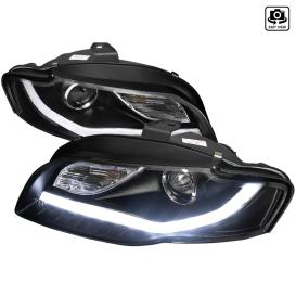 2006-2008 Audi A4 Spec-D Tuning Black R8 Style With Dual Signal Projector Headlights