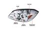 Spec-D Tuning Chrome Halo LED Projector Headlights - Spec-D Tuning 2LHP-COB05-TM