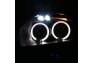 Spec-D Tuning Matte Black / Clear Lens Halo LED Projector Headlights - Spec-D Tuning 2LHP-ELP06JM-TM
