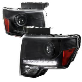 Spec-D Tuning Black Projector Headlights With LED
