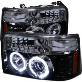 Spec-D Tuning Glossy Black with Smoke Lens Projector Headlights