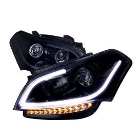 Spec-D Tuning Black/Smoke LED DRL Bar Projector Headlights