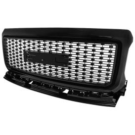 Spec-D Tuning Square Glossy Black Mesh Main Grille